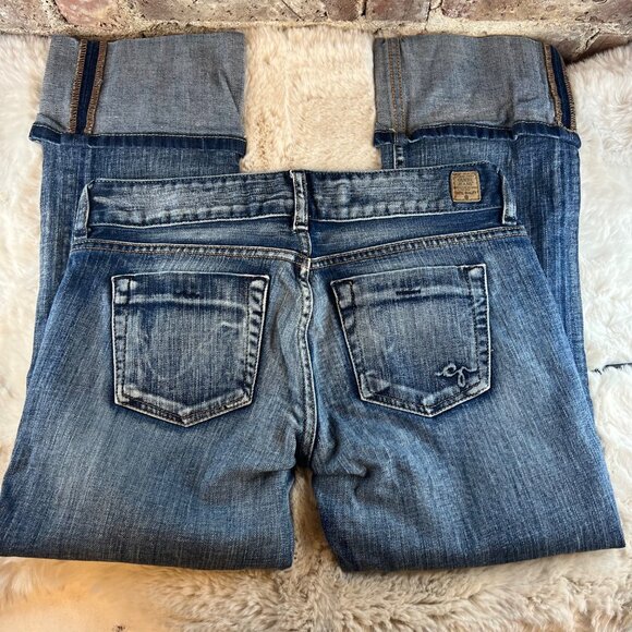 Guess 1981 Lightly Distressed Women's Jeans Rolled Cuff Size 28 - Picture 6 of 6